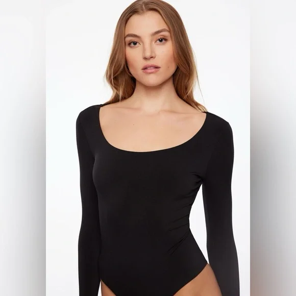 Dynamite Long Sleeve Scoop Neck Bodysuit - Picture 6 of 10